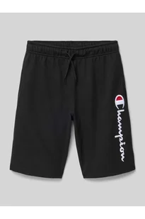 Szorty z dzianiny dresowej z wyhaftowanym logo - Champion - Spodnie sportowe damskie - miniaturka - grafika 1