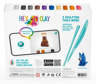 TM Toys Hey Clay Masa plastyczna Zestaw Zwierzęta leśne + akcesoria HCL15022 - Masy plastyczne - miniaturka - grafika 10