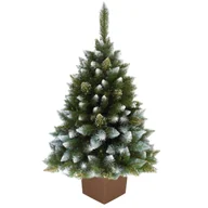 Choinki - CHOINKA SZTUCZNA SOSNA DIAMENTOWA PREMIUM W KWADRATOWEJ DONICY 180 CM X-CHOINKA - miniaturka - grafika 1