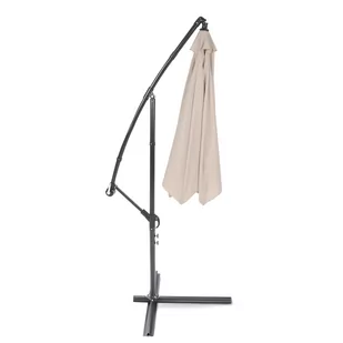 Parasol ogrodowy Malabo 300 cm Grey / Ecru z podstawą - Parasole ogrodowe - miniaturka - grafika 4