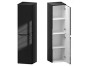 Szafki łazienkowe - Słupek Łazienkowy ETH 35 cm 2D Prawy - Czarny Wysoki Połysk - miniaturka - grafika 1