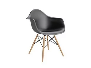 D2.Design Krzesło P018W PP czarne drewniane nogi DK-40927 - Krzesła - miniaturka - grafika 1