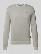 Swetry męskie - Sweter z dzianiny z wyhaftowanym logo model ‘DROZ’ - miniaturka - grafika 1