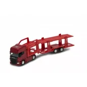 Samochody i pojazdy dla dzieci - WELLY Ciężarówka 1:64 SCANIA R730 laweta 68023 - miniaturka - grafika 1