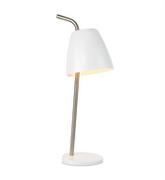 Lampy stojące - Markslojd Spin 107729 Lampa stołowa lampka 1x40W E14 biały/stal - miniaturka - grafika 1