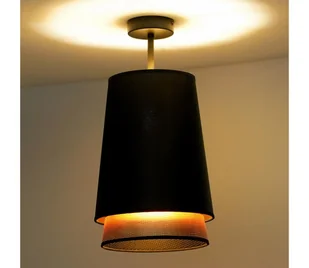 Duolla - Żyrandol natynkowy BELL SHINY 1xE27/15W/230V śr. 25 cm czarny/miedziany - Lampy sufitowe - miniaturka - grafika 1