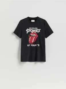 Reserved - T-shirt ROLLING STONES - czarny - Koszulki męskie - miniaturka - grafika 1