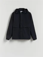 Kurtki męskie - Reserved - Gładka kurtka z kapturem - granatowy - miniaturka - grafika 1