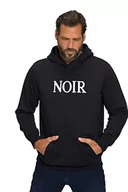 Bluzy męskie - JP 1880 Męska bluza z kapturem z haftem, czarna, 5XL, czarny - miniaturka - grafika 1