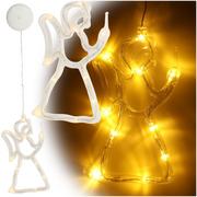 Oświetlenie świąteczne - Lampki Led Wisząca Dekoracja Świąteczna Aniołek 49Cm 10 Led - miniaturka - grafika 1