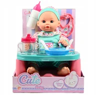 Lalki dla dziewczynek - BOBAS JAK ŻYWY LALKA NIEMOWLAK NOWORODEK KRZESEŁKO DO KARMIENIA AKCESORIA - miniaturka - grafika 1