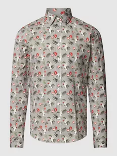 Koszula casualowa o kroju slim fit we wzory na całej powierzchni - Koszule męskie - miniaturka - grafika 1