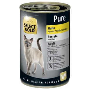 SELECT GOLD Pure Adult Pasztet Kurczak 12x400 g - Mokra karma dla kotów - miniaturka - grafika 1