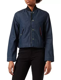 G-STAR RAW, Damska kurtka bomberka ze sznurkiem, Niebieski (surowy dżins D20599-c970-001), XS - Kurtki damskie - miniaturka - grafika 1