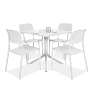 Meble Nardi BORA/CLIP 4+1 Bianco - Meble ogrodowe Meble Nardi BORA/CLIP 4+1 Bianco - Meble ogrodowe - miniaturka - grafika 1