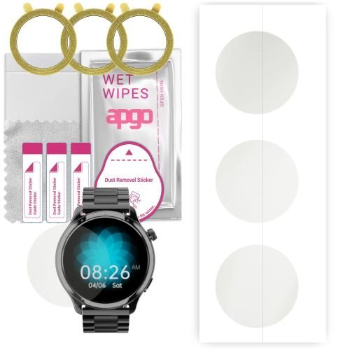 3x folia ochronna hydrożelowa MATOWA do Noise NoiseFit Mettle - apgo Smartwatch Hydrogel MATTE Protection Ochrona na ekran smartwatcha