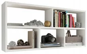 Półki do salonu - Półka Wisząca Teo Biała Ścienna Na Książki Zdjęcia - miniaturka - grafika 1