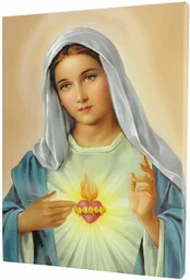 Serce Maryi - obraz na płótnie canvas - Ikony i obrazy sakralne - miniaturka - grafika 1