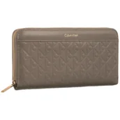 Portfele - Portfel Emblem Aop Embossed Long Wallet LV04F1097G VFU (CK722-a) Calvin Klein - miniaturka - grafika 1
