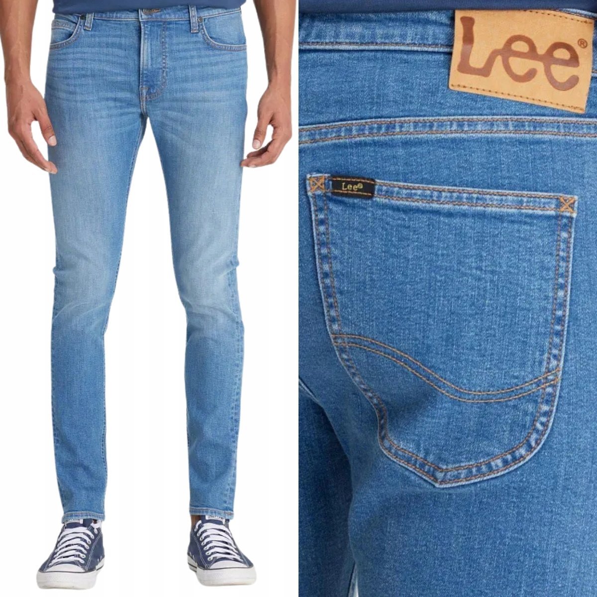 Lee MALONE skinny Amethyst DżINS elastyczne spodnie jeansowe rurki W31 L32