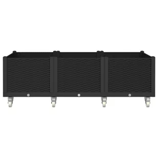 Donica ogrodowa na kółkach, czarna, 150x80x54 cm, PP Lumarko! - Donice - miniaturka - grafika 4