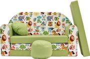 Fotele i pufy dla dzieci - Sofa dziecięca kanapa wersalka rozkładana 160cm + podnóżek i poduszka - Z5 - miniaturka - grafika 1