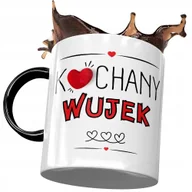 Kubki - Kubek Czarny dla Wujka Wuja Wujaszka na Prezent z Nadrukiem ze Zdjęciem + Opakowanie na prezent (wzór 02) - miniaturka - grafika 1