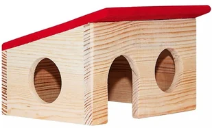 Nature Hamster Home S domek drewniany dla gryzoni spadzisty dach - Akcesoria dla gryzoni - miniaturka - grafika 1