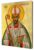 Ikony i obrazy sakralne - Ikona Świętego Feliksa z Burgundii - miniaturka - grafika 1