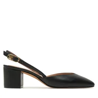 Sandały damskie - Sandały Tommy Hilfiger Pump Slingback Smooth Leather FW0FW08621 Czarny - miniaturka - grafika 1