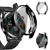 Akcesoria do pulsometrów i zegarków sportowych - Etui ochronne do Huawei Watch GT2 46mm Czarne - miniaturka - grafika 1