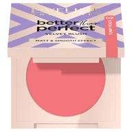 Róże do policzków - EVELINE Better Than Perfect Velvet Blush róż prasowany 02 - miniaturka - grafika 1