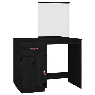 Lumarko Toaletka, czarna, 95x50x134 cm, lite drewno sosnowe - Toaletki - miniaturka - grafika 3