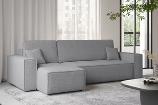 Sofa w kształcie L Best narożnik tkanina Abriamo szary lewy - Narożniki - miniaturka - grafika 1