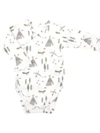 Body dla niemowląt - Chłopięce Body bawełniane długi rękaw Indiański Wzór biały, Nicol,r.62 - miniaturka - grafika 1