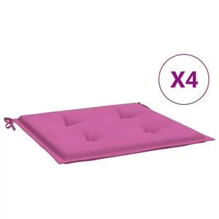 Poduszki na krzesła ogrodowe, 4 szt., różowe, 40x4 - Poduszki na krzesła - miniaturka - grafika 1