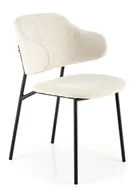 Krzesła - Kremowe nowoczesne krzesło tapicerowane - Movissa - miniaturka - grafika 1