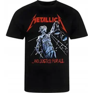 Koszulki męskie - CZARNA KOSZULKA Z NADRUKIEM MĘSKA ŚMIESZNA T-SHIRT METALLICA Metalica 2 - miniaturka - grafika 1