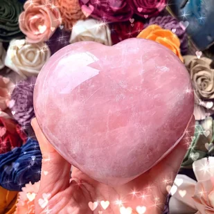 TEMU 1 Szt. Rose Quartz Heart Love Statue, Naturalny Wysokiej Jakości, Solidny, Bez Zapachu, Do Dekoracji Domu, DIY, Prezent Na Święta, Rodzice, - Inne - miniaturka - grafika 1