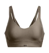 Biustonosze - Stanik treningowy Under Armour UA Infinity Low 2.0 Strap Bra Brązowy - miniaturka - grafika 1