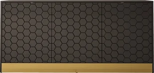 MEGSTYL KOMODA 160CM PANAL 02 Czarny mat - Czarny połysk - Komody - miniaturka - grafika 1