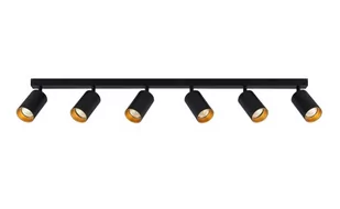 LVT OPRAWA HALOGENOWA ERIS GOLD X6 ŚCIENNO-SUFITOWA CZARNA LAMPA-4356 - Lampy ścienne - miniaturka - grafika 1