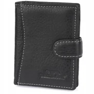 Portfele - Portfel męski skórzany Czarny Mały Ochrona kart Rfid Beltimore L52 - miniaturka - grafika 1