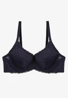 Biustonosze - Granatowy Biustonosz o Fasonie Full Cup z Koronką Finedis - miniaturka - grafika 1
