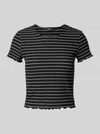Koszulki i topy damskie - T-shirt o kroju slim fit z dodatkiem wiskozy model ‘EMMA’ - miniaturka - grafika 1