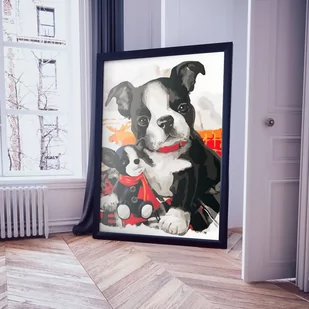 Psiaki jak pluszaki - Malowanie  po numerach 50 X 40 cm - Malowanie po numerach - miniaturka - grafika 1