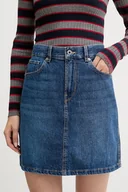Spódnice - Pepe Jeans spódnica jeansowa kolor niebieski mini prosta PL9011244A2 - miniaturka - grafika 1