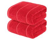 Ręczniki - LIVARNO home Ręczniki frotte 50 x 90 cm, 2 szt. (Czerwony) - miniaturka - grafika 1