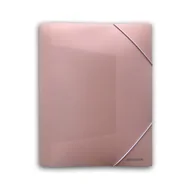Teczki i skoroszyty - Penmate Teczka z gumką A4 PP-102 pastelowa pomarańczowy - miniaturka - grafika 1