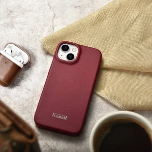 iCarer CE Premium Leather Folio Case skórzane etui iPhone 14 z klapką magnetyczne MagSafe czerwony (WMI14220713-RD) - Etui i futerały do telefonów - miniaturka - grafika 24